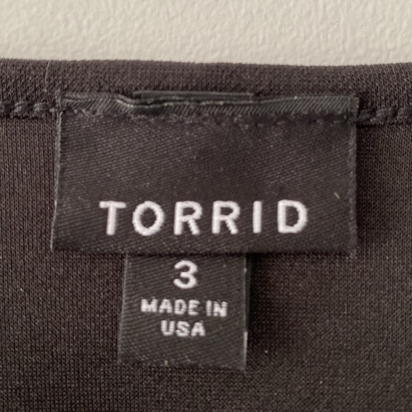 Torrid Peplum Top in Black - Picture 2 of 3